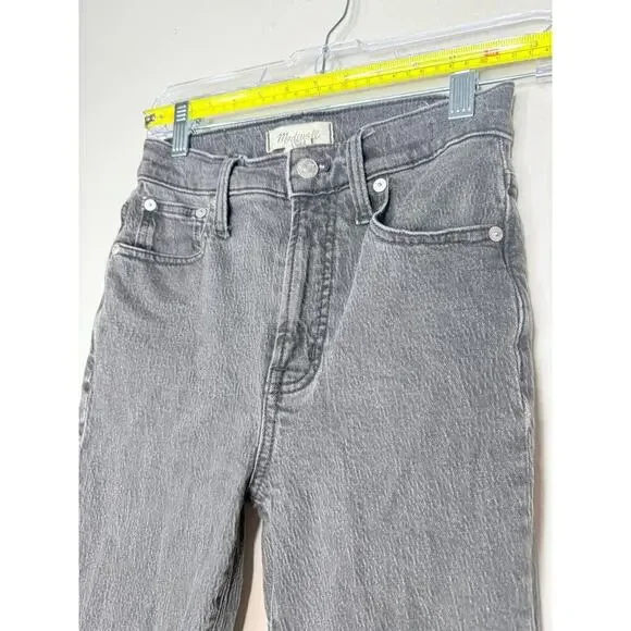 Madewell Jeans Womens 23 Gray The Perfect Vintage Straight Leg Hi Rise Dark Wash - Picture 8 of 13